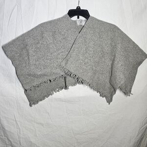 100% lambswool grey shawl